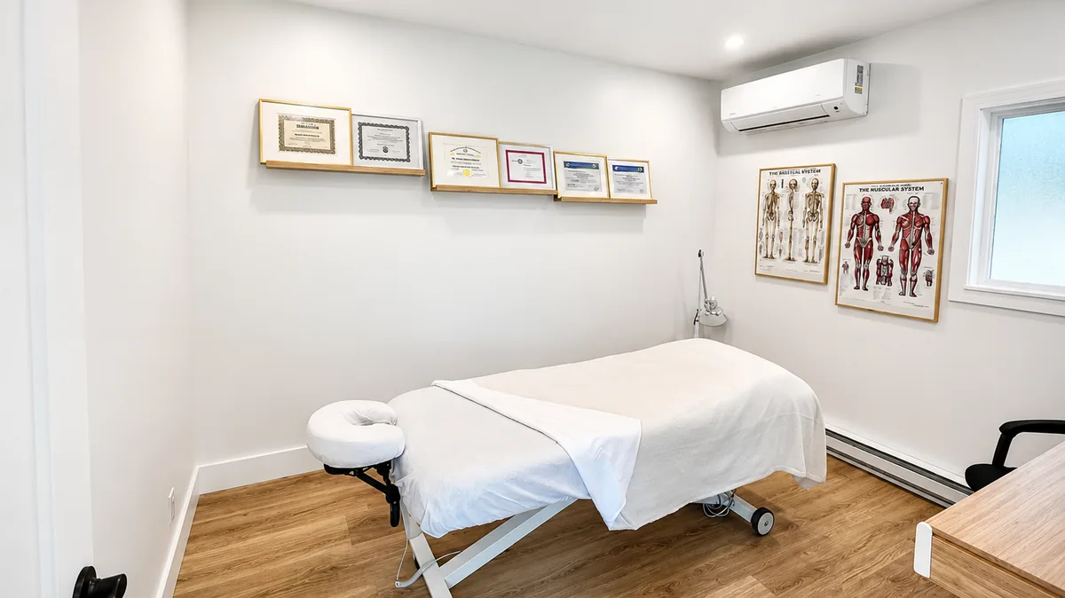 Dana Henry RMT treatment room in Maple Ridge, BC